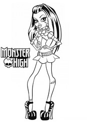 coloriage monster high frankie stein